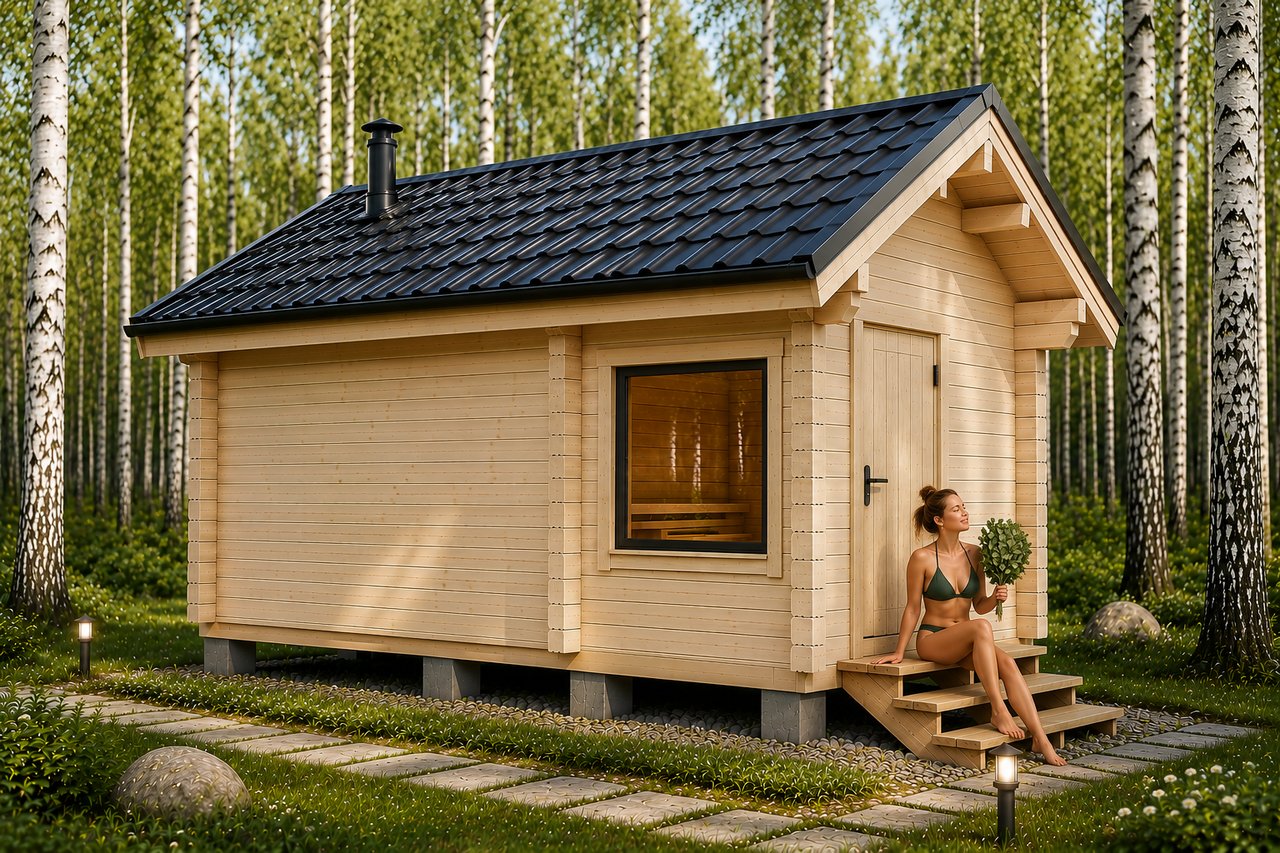 Баня 2×4 из бруса